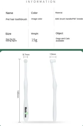 Micro Small pet Toothbrush, Cat and Dog Toothbrush, Dog Teeth Cleaning, Dental Brush for Small & Large Pets, Soft Bristle Brush for Dogs and Cats, Yorkies and Chihuahuas