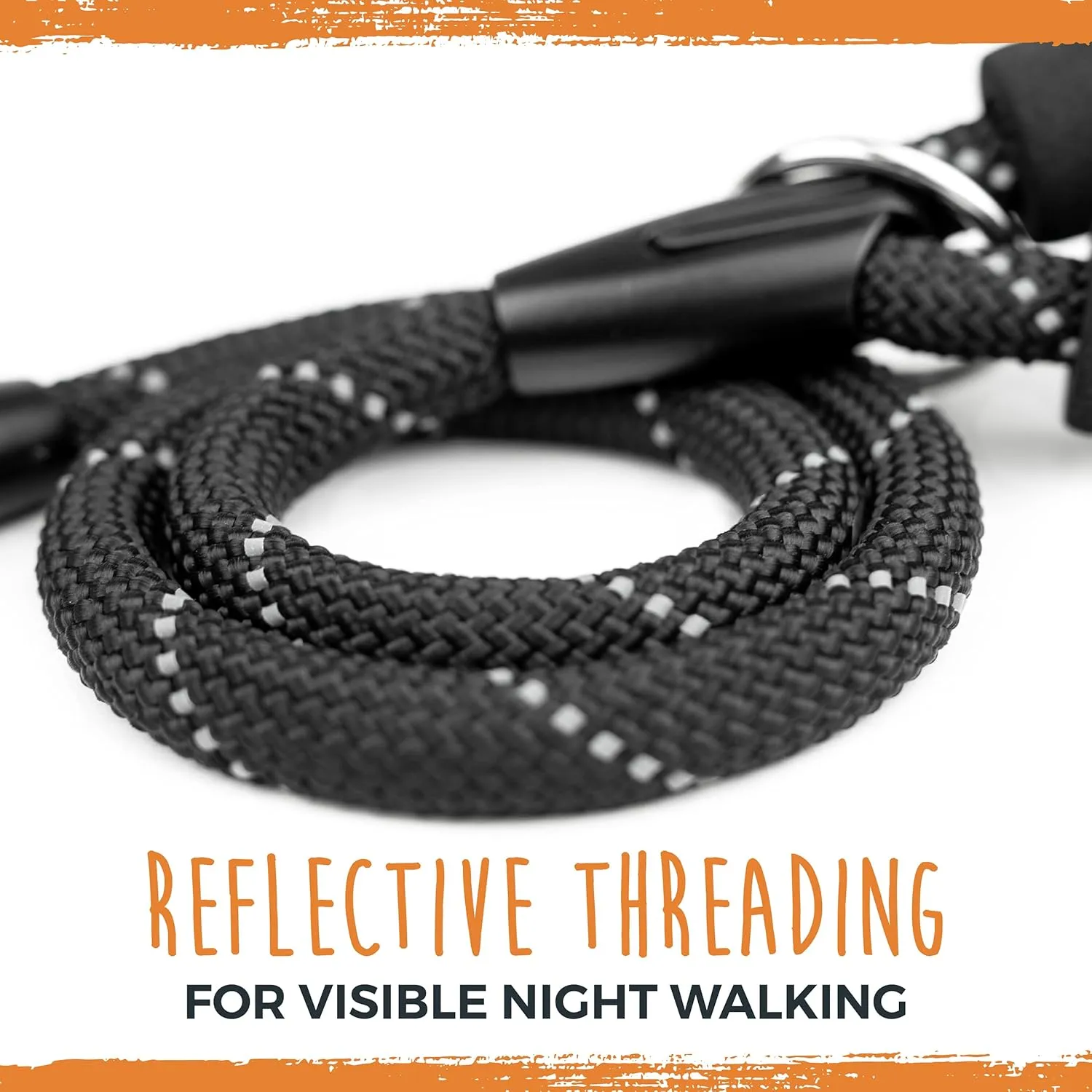Mighty Paw Double Dog Leash with Rope Handle - Double Leash for Two Dogs No Tangle Design. Split Lead for 2 Pets. Adjustable to Fit All Sized Breeds. Reflective Dual Pet Lead for People with 2 Pups