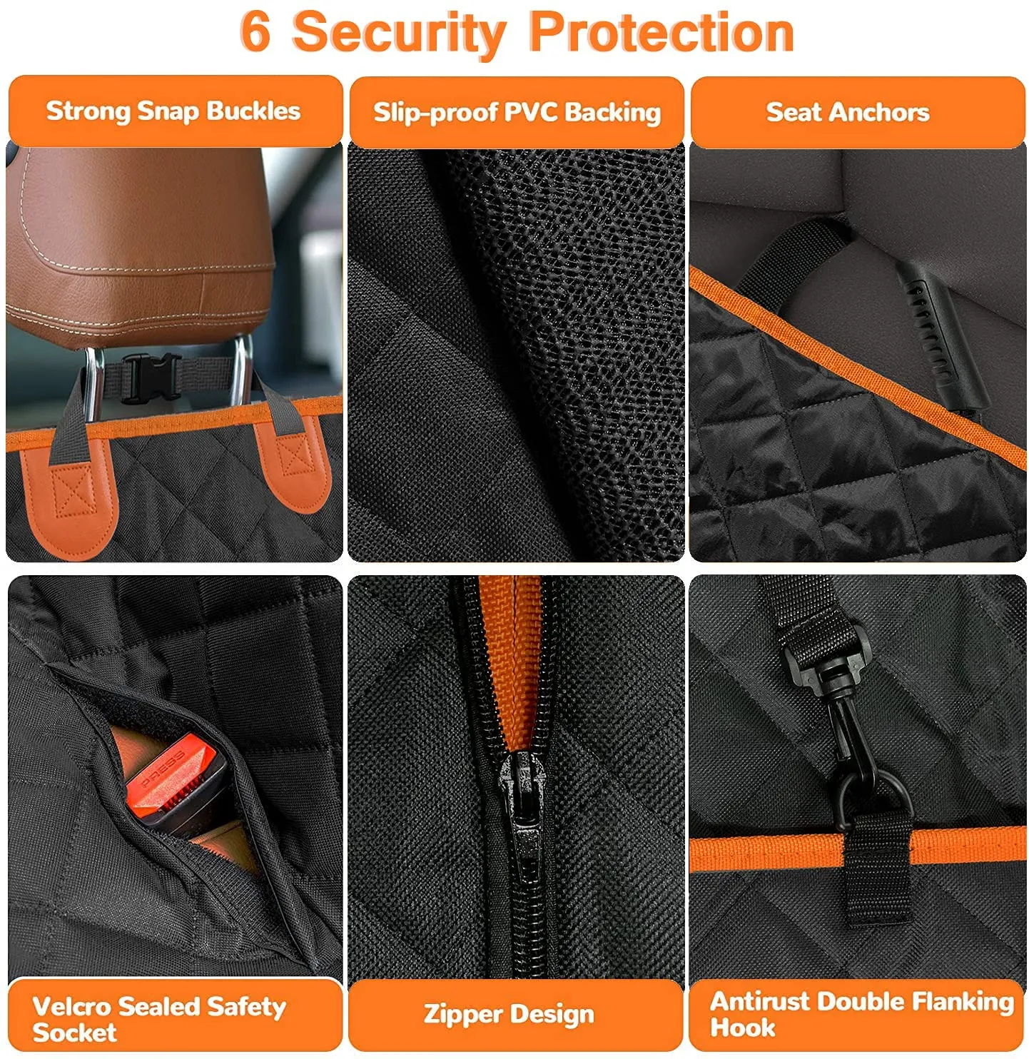 🐶NEW Dog Seat Cover for Back Seat, Waterproof Dog Hammock Scratch proof Pet Seat Covers with 4 Bag
