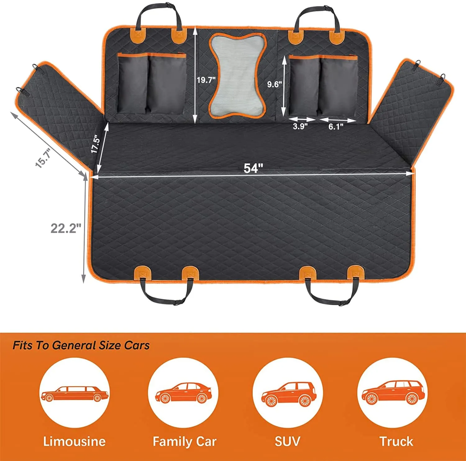 🐶NEW Dog Seat Cover for Back Seat, Waterproof Dog Hammock Scratch proof Pet Seat Covers with 4 Bag