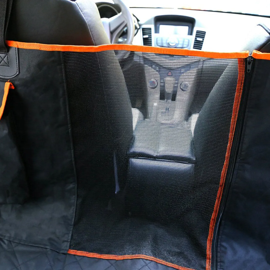 NNEAGS 2X 600D Oxford Cloth Waterproof Dog Car Cover Back Seat Protector Hammock Pet Mat Black