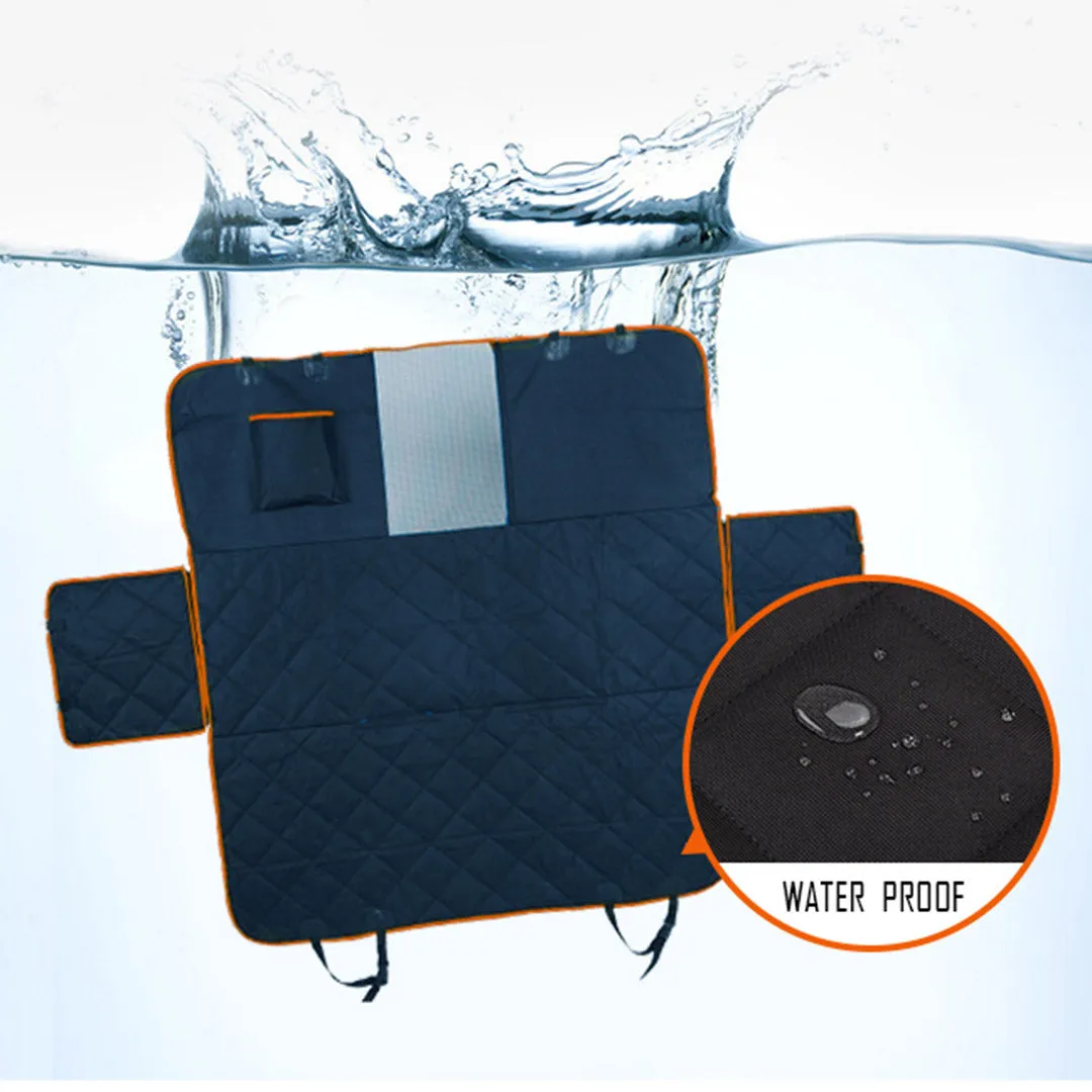NNEAGS 2X 600D Oxford Cloth Waterproof Dog Car Cover Back Seat Protector Hammock Pet Mat Black