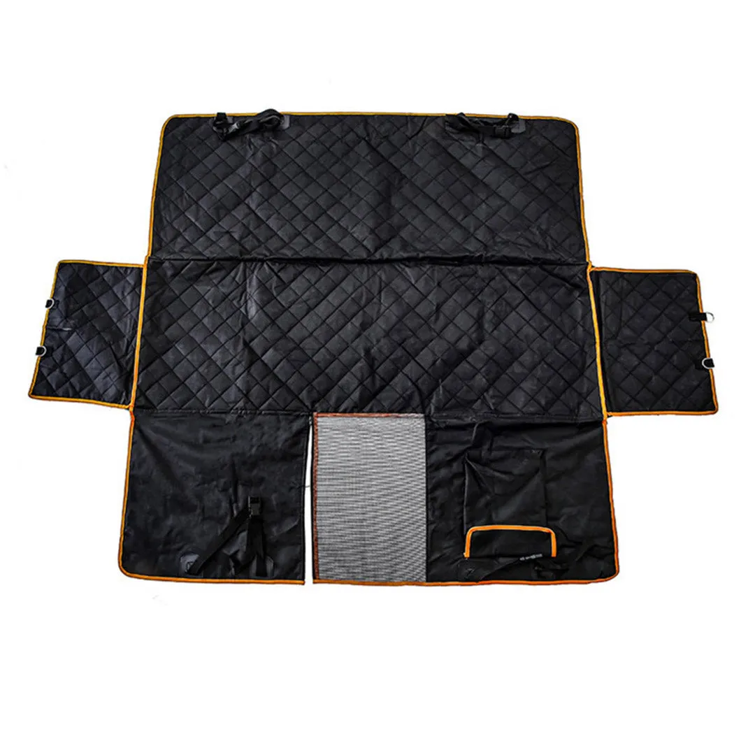 NNEAGS 2X 600D Oxford Cloth Waterproof Dog Car Cover Back Seat Protector Hammock Pet Mat Black