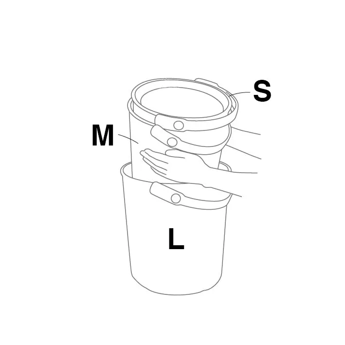 Omnioutil Storage Bucket with Lid - White