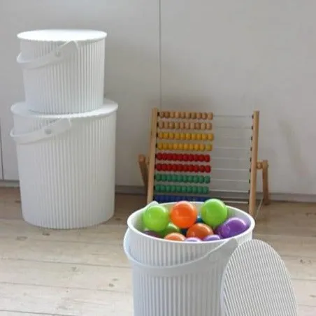 Omnioutil Storage Bucket with Lid - White
