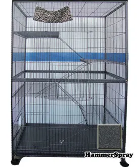 Powder Coated Cast Iron 5 Level Cat Cage Hammerspray