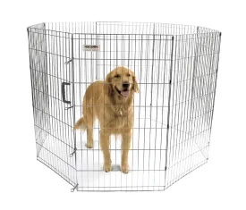 Precision Pet Products Exercise Pen Silver - 42 in