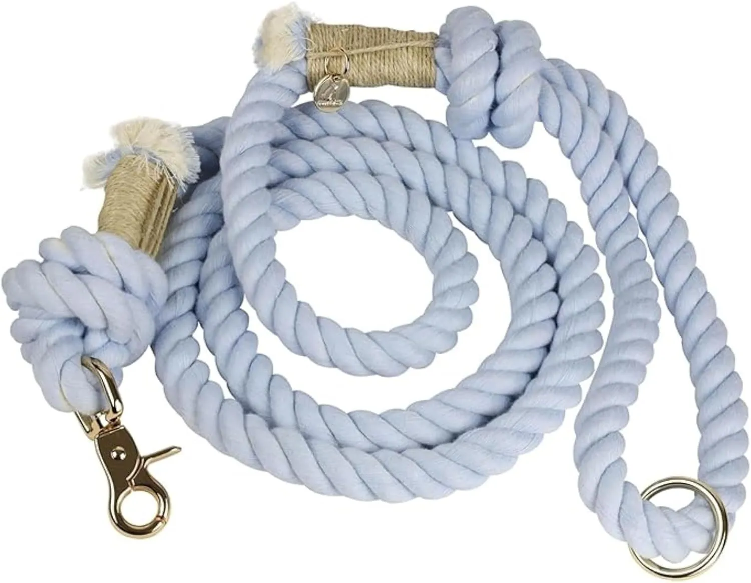 Premium Dog Rope Leash, 5ft Soft & Durable Braided Cotton Rope Leash for Medium Dogs/Large Dogs, Lightweight with 360-Degree Snap Clip, Comes with a Handy Designer Gift Bag