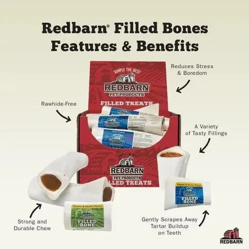 Redbarn Pet Products Filled Bone Natural Peanut Butter Dog Treat