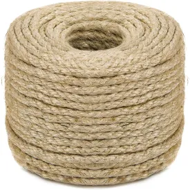 Sisal Rope for Cat Scratching Post Tree Tower Replacement for Repairing Recovering or DIY Scratcher (Natur, 4mm 50ft)
