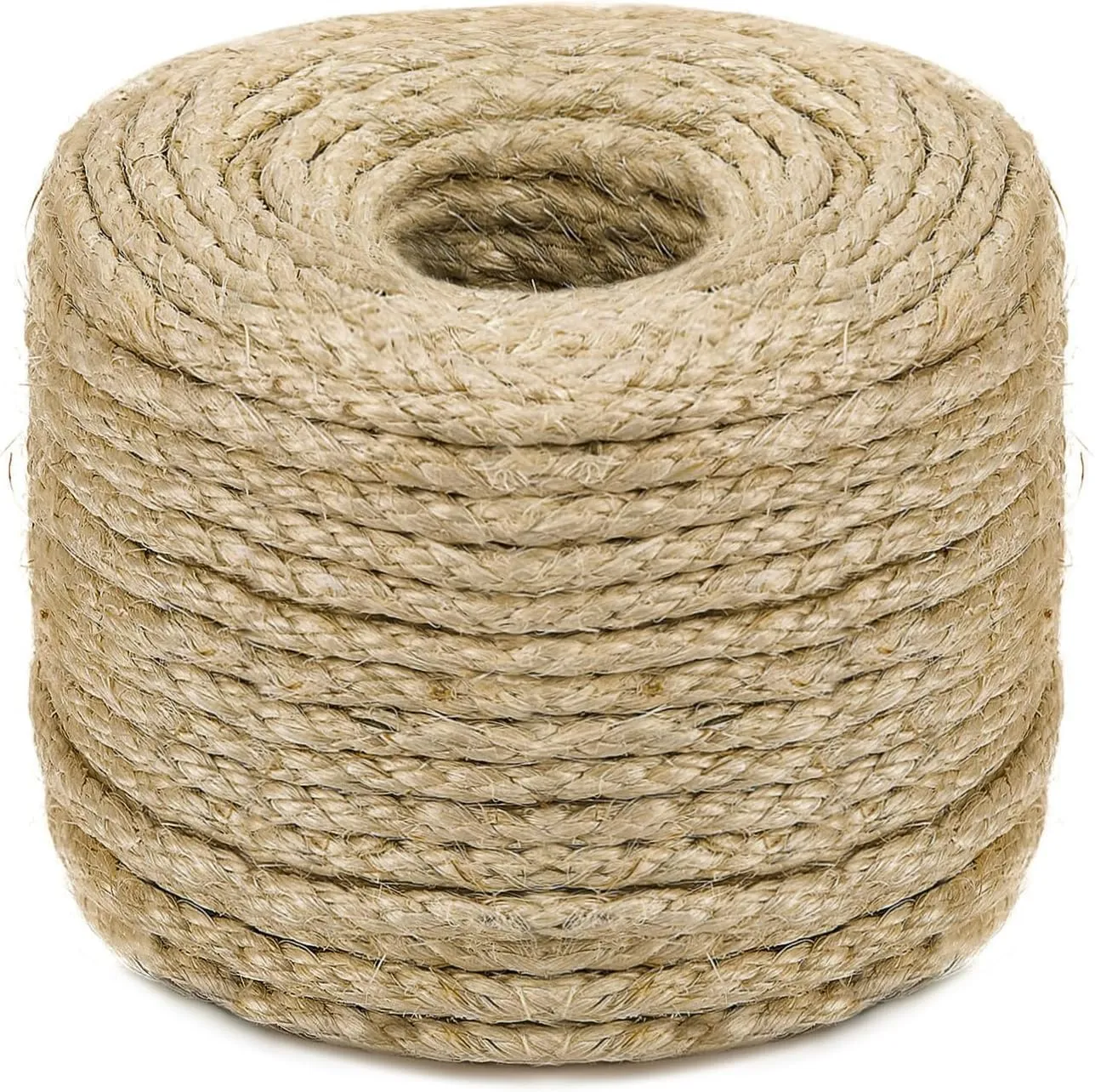 Sisal Rope for Cat Scratching Post Tree Tower Replacement for Repairing Recovering or DIY Scratcher (Natur, 4mm 50ft)