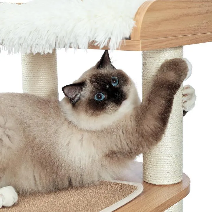 Sky Castle Wooden Luxury Cat Tree