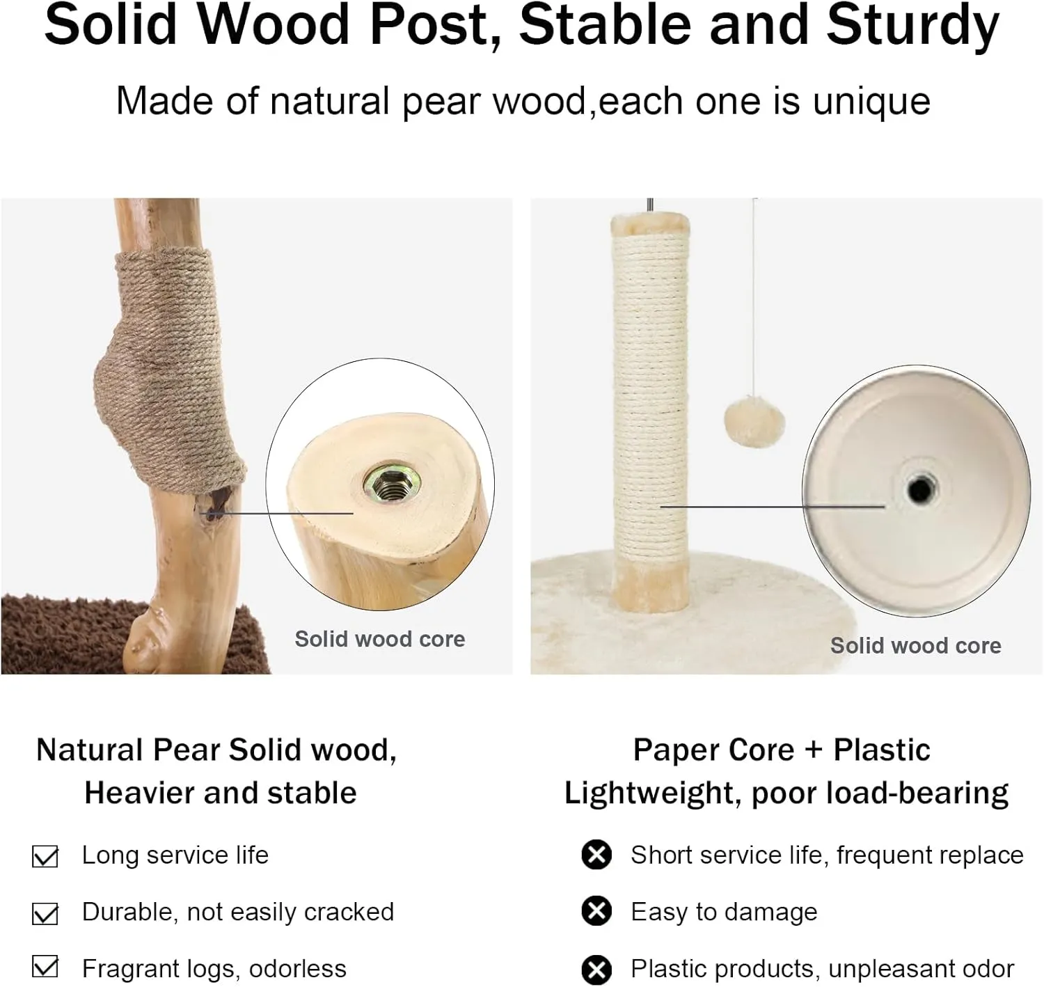 Small Cat Tree for Indoor Cats Large Adult, Cats Climbing Tower with Scratching Post, Cat Condo, Green Wood Cats Tree, Flower Cat Trees, Modern Cute Cat Tree with Dangling Ball (Mnit Green)