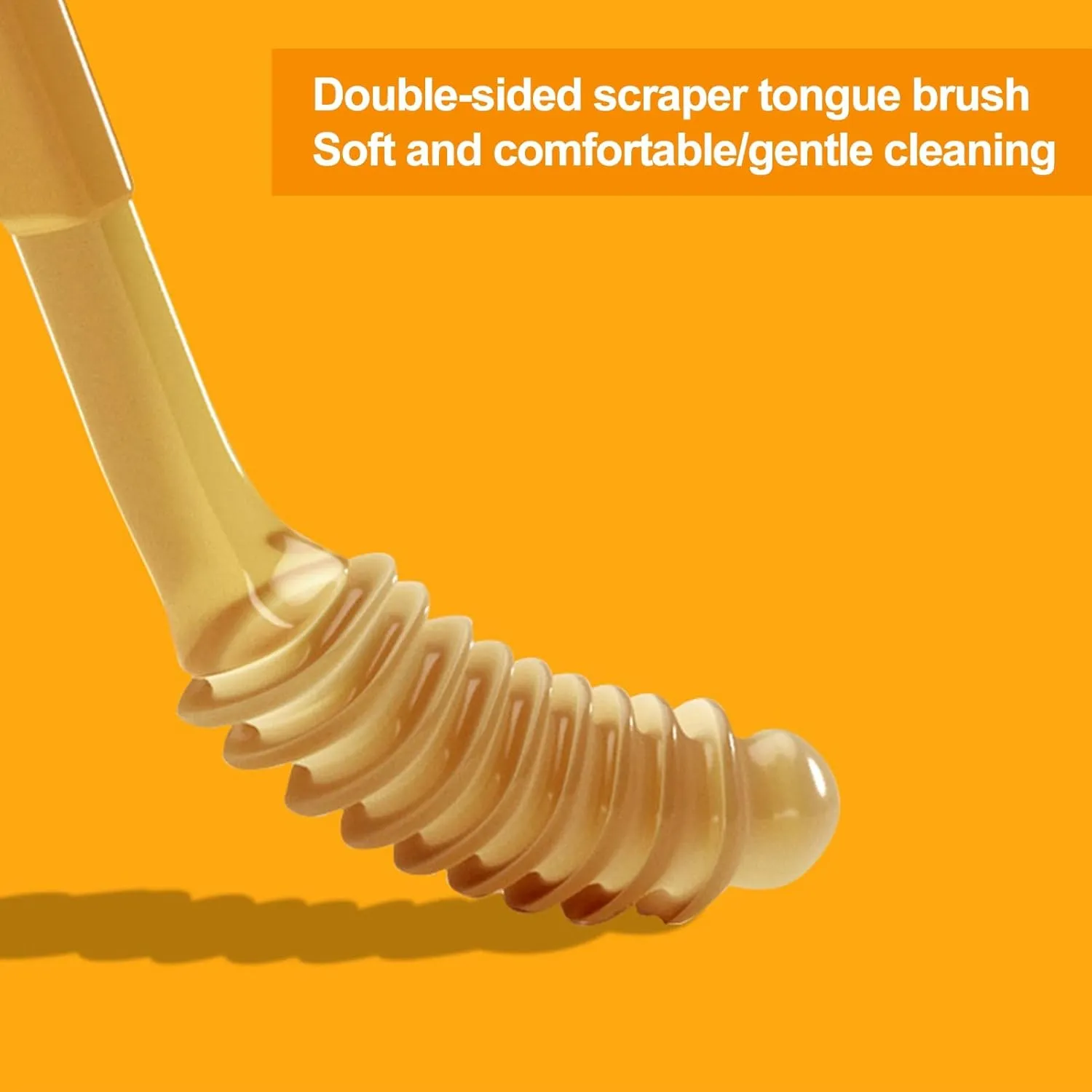 Small Pet Toothbrush Kit with Storage Box, Soft Silicone Double-Sided Dog Toothbrush, Cat Toothbrush for Pet Tooth Brushing (2 Pack) Orange Sets