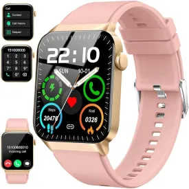Smart Watch for Men Women, 1.85" Smartwatch (Answer/Make Call), IP68 Waterproof Fitness Tracker, 100  Sport Modes, Heart Rate and Sleep Monitor, Pedometer, Smartwatches