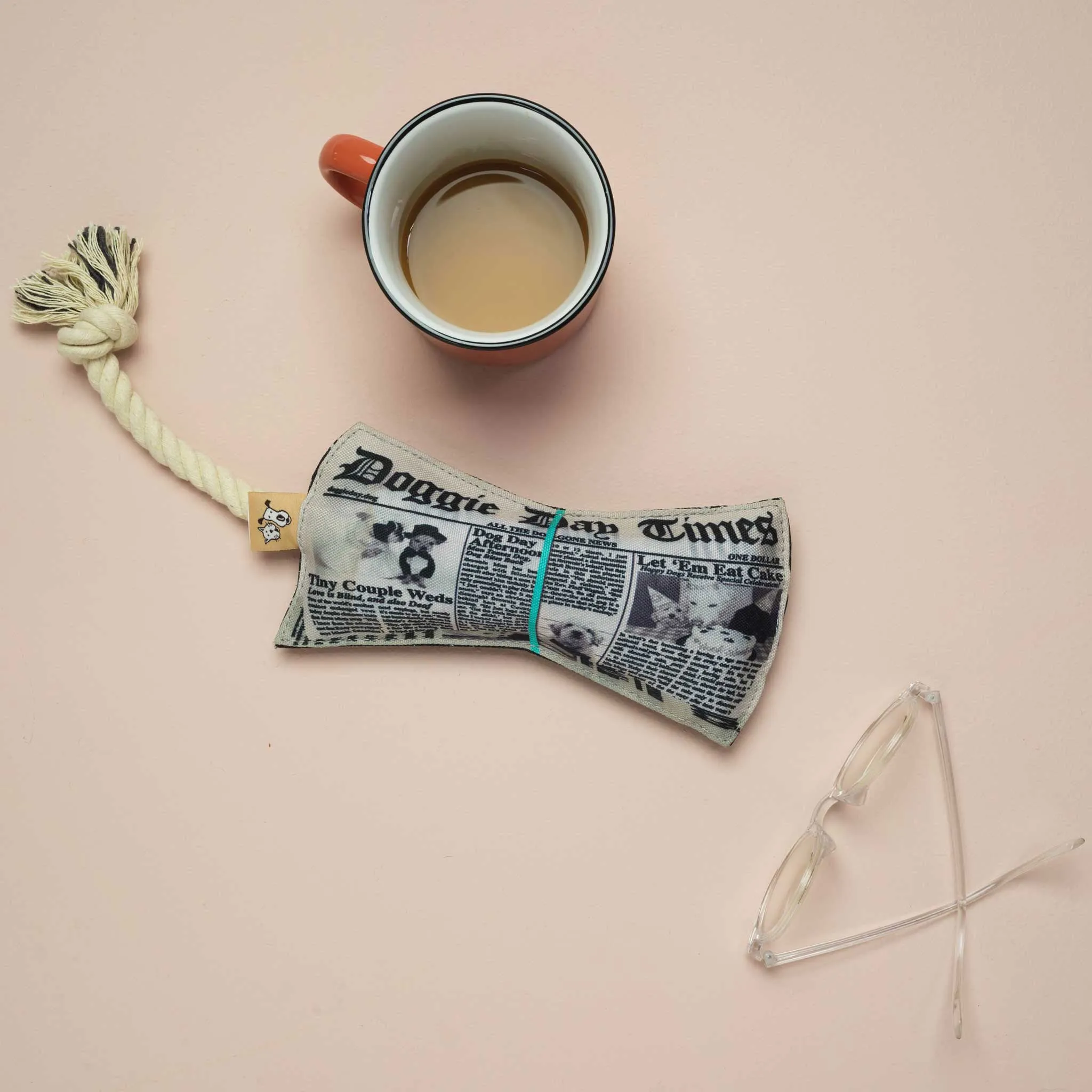 Speckle & Spot Newspaper Rope Dog Toy