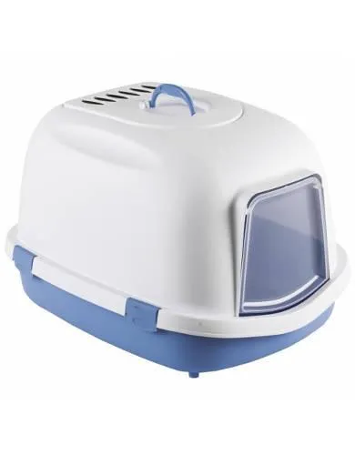 Stefanplast Super Queen Cat Litter Box (Blue/ Green)