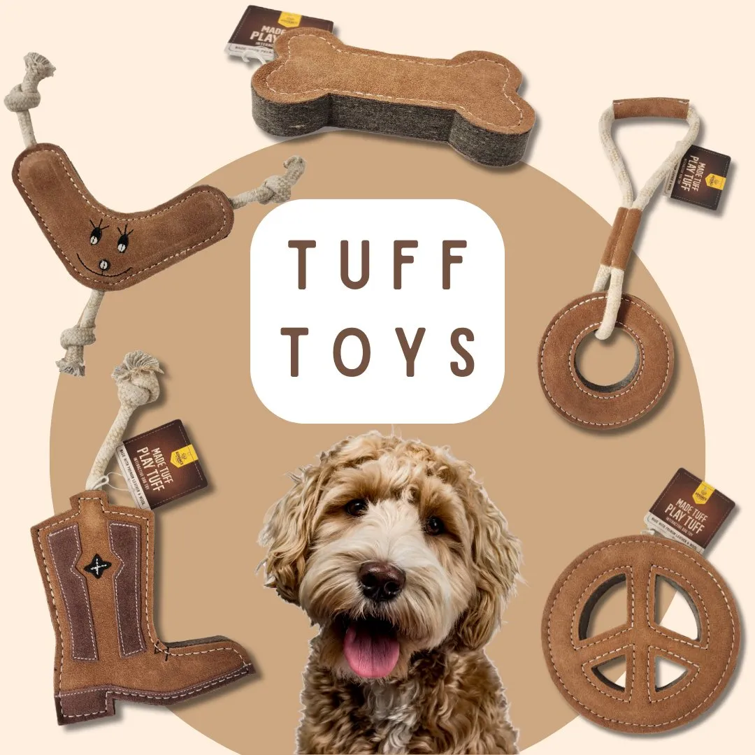 TUFF TOYS - Leather Dog Toys