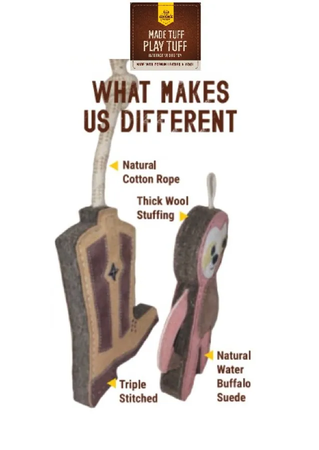 TUFF TOYS - Leather Dog Toys