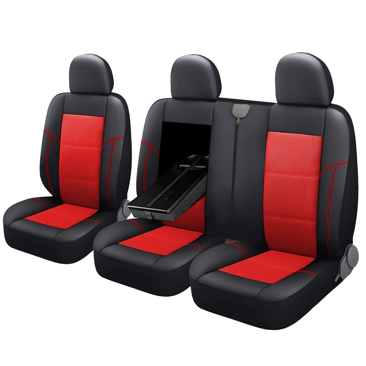 Universal 5-Seat Deluxe PU Leather Car Seat Covers Full Set - Premium Cushion Protection