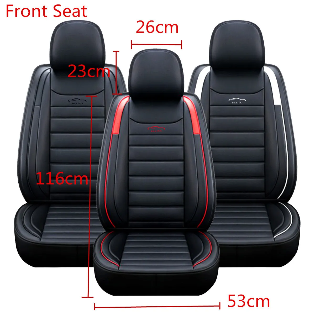 Universal 5-Seat Deluxe PU Leather Car Seat Covers Full Set - Premium Cushion Protection