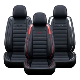Universal 5-Seat Deluxe PU Leather Car Seat Covers Full Set - Premium Cushion Protection