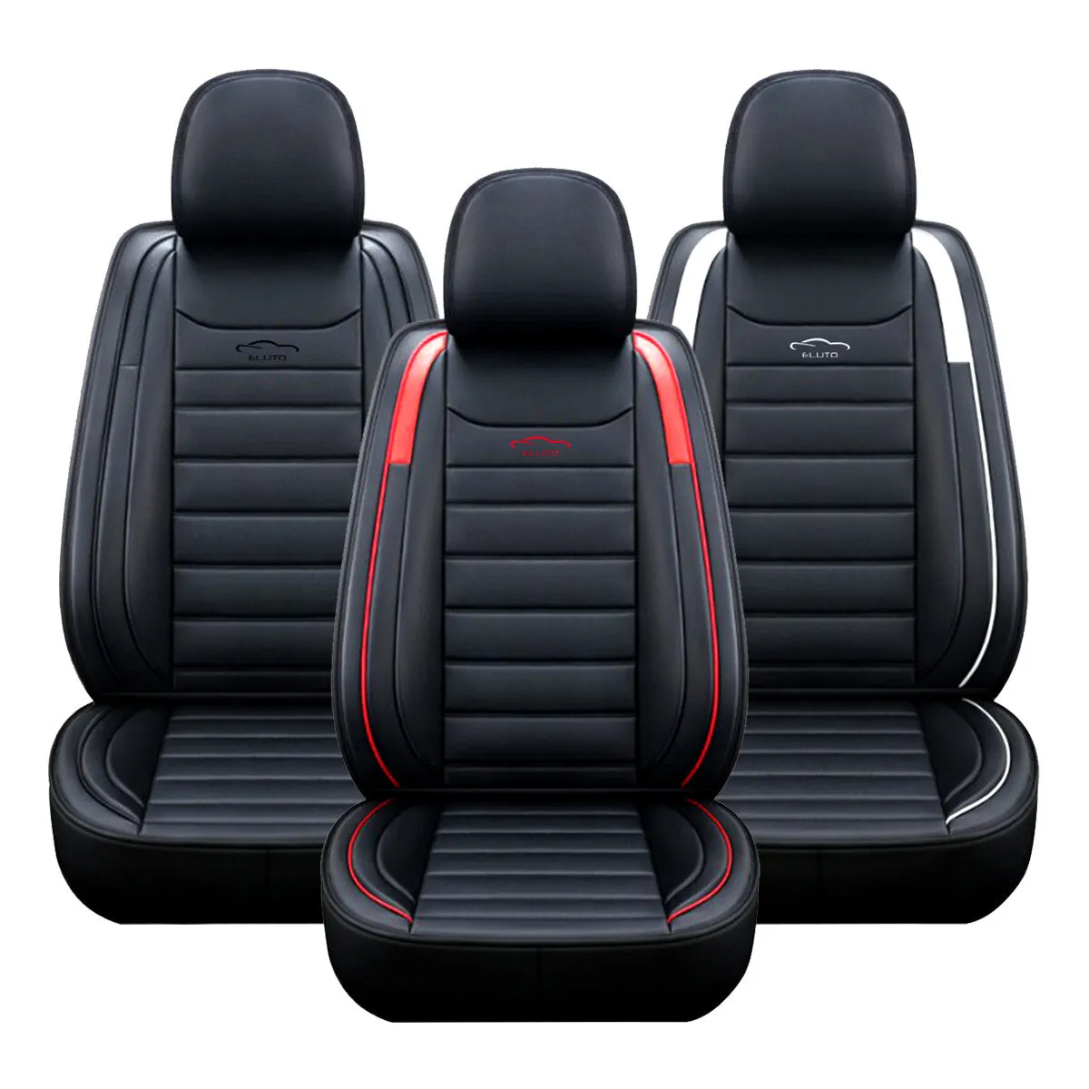 Universal 5-Seat Deluxe PU Leather Car Seat Covers Full Set - Premium Cushion Protection