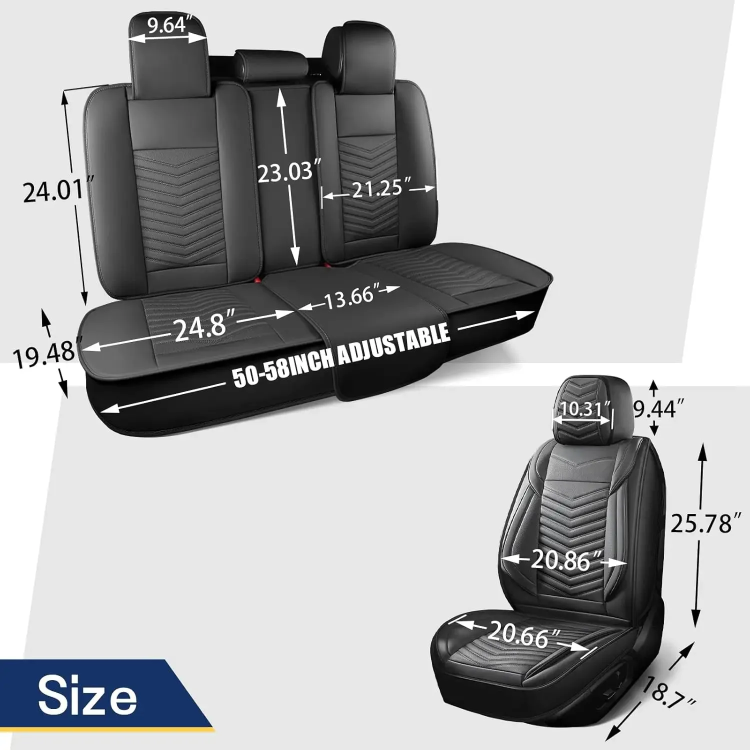 Universal Napa Leather Car Seat Covers – Waterproof, Breathable, Anti-Slip Protection for Cars, SUVs, Trucks, and Sedans 07