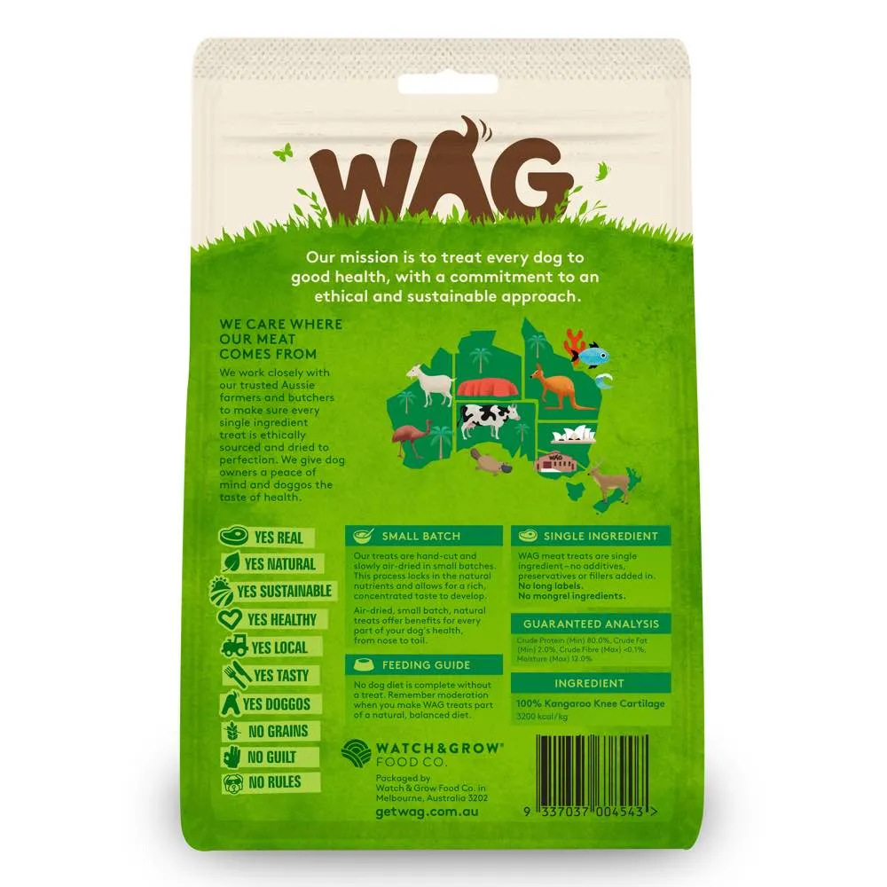WAG Kangaroo Tendon Caps Grain-Free Dog Treats 200g