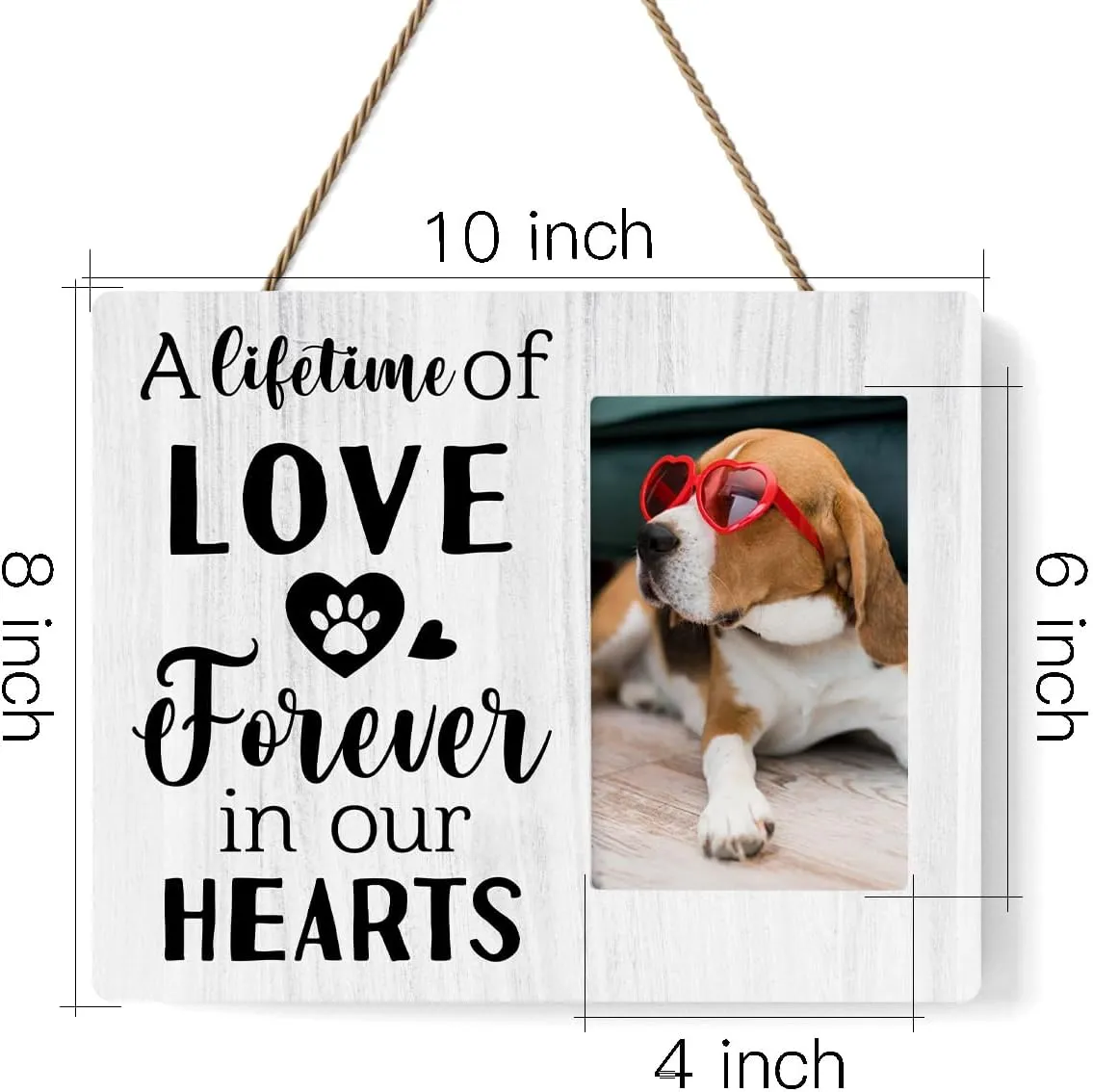 YYDS Pet Memorial Frame Sympathy Gift for Loss of Dog Cat Pet Remembrance Gift Dog Cat Bereavement Photo Frame for Desk Table Car Bookshelf