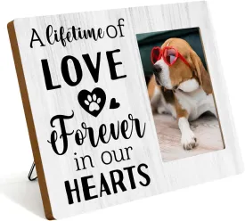 YYDS Pet Memorial Frame Sympathy Gift for Loss of Dog Cat Pet Remembrance Gift Dog Cat Bereavement Photo Frame for Desk Table Car Bookshelf